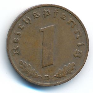 Третий Рейх, 1 рейхспфенниг (1939 г.)