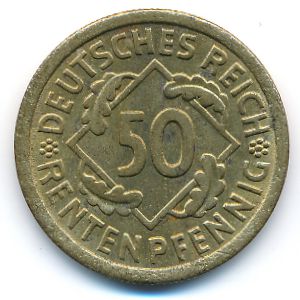 Веймарская республика, 50 рентенпфеннигов (1924 г.)
