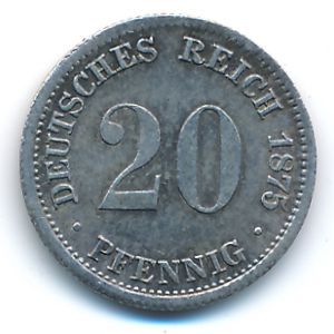 Германия, 20 пфеннигов (1875 г.)