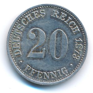 Германия, 20 пфеннигов (1873 г.)