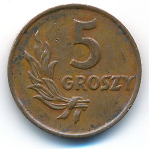 Польша, 5 грошей (1949 г.)