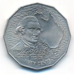 Австралия, 50 центов (1970 г.)