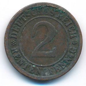 Веймарская республика, 2 рентенпфеннига (1924 г.)