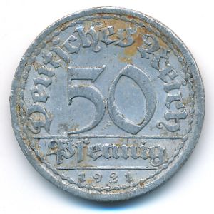 Веймарская республика, 50 пфеннигов (1921 г.)
