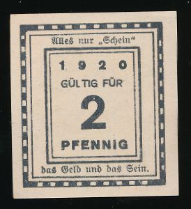 Нотгельды Германии, 2 пфеннига (1920 г.)