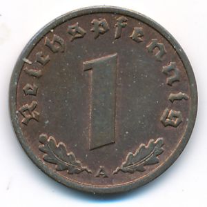 Третий Рейх, 1 рейхспфенниг (1938 г.)