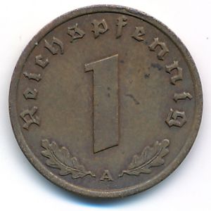 Третий Рейх, 1 рейхспфенниг (1939 г.)