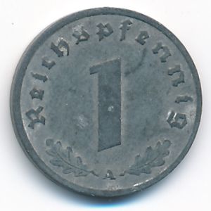 Nazi Germany, 1 reichspfennig, 1942