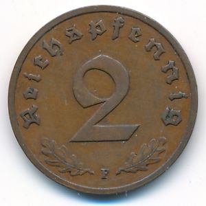 Третий Рейх, 2 рейхспфеннига (1936 г.)