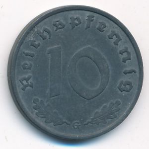 Nazi Germany, 10 reichspfennig, 1940