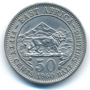 Восточная Африка, 50 центов (1960 г.)