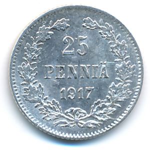 Finland, 25 pennia, 1917