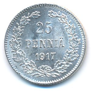 Finland, 25 pennia, 1917