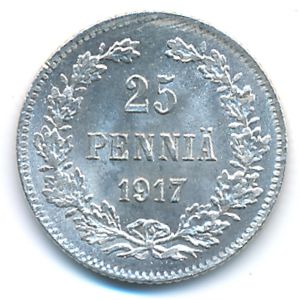 Finland, 25 pennia, 1917