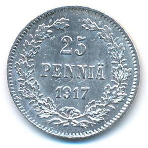 Finland, 25 pennia, 1917