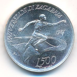 San Marino, 500 lire, 1987