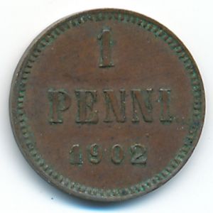 Finland, 1 penni, 1902