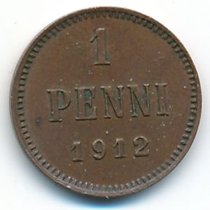 Finland, 1 penni, 1912