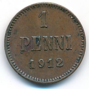 Finland, 1 penni, 1912