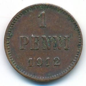 Finland, 1 penni, 1912