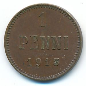 Finland, 1 penni, 1913