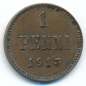 Finland, 1 penni, 1913