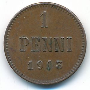 Finland, 1 penni, 1913