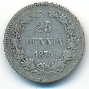 Финляндия, 25 пенни (1875 г.)