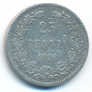 Финляндия, 25 пенни (1890 г.)