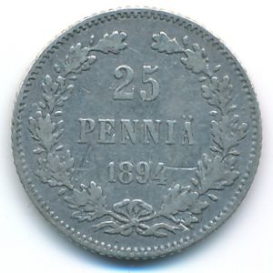 Финляндия, 25 пенни (1894 г.)