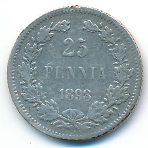 Финляндия, 25 пенни (1898 г.)