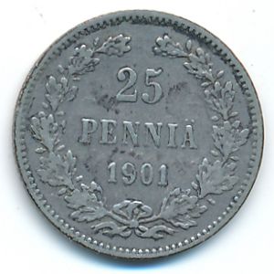 Финляндия, 25 пенни (1901 г.)
