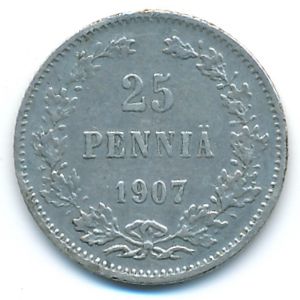 Финляндия, 25 пенни (1907 г.)
