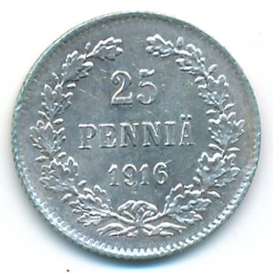Финляндия, 25 пенни (1916 г.)