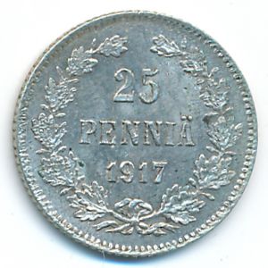 Finland, 25 pennia, 1917