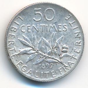 Франция, 50 сентим (1899 г.)