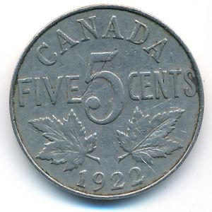 Канада, 5 центов (1922 г.)
