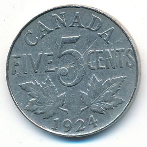 Канада, 5 центов (1924 г.)