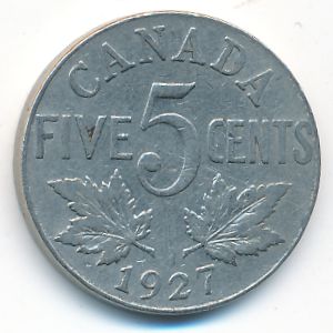 Canada, 5 cents, 1927