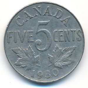 Canada, 5 cents, 1930