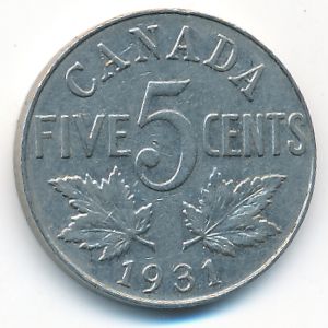 Канада, 5 центов (1931 г.)