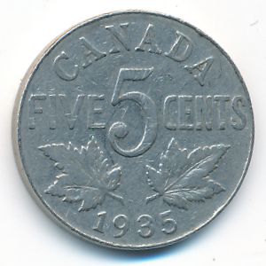 Канада, 5 центов (1935 г.)