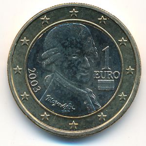 Австрия, 1 евро (2003 г.)