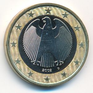 Германия, 1 евро (2002 г.)