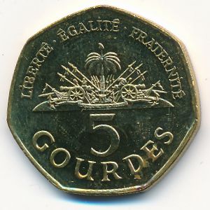Гаити, 5 гурдов (2011 г.)