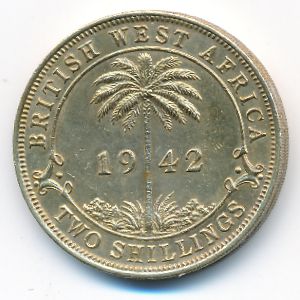 British West Africa, 2 shillings, 1942