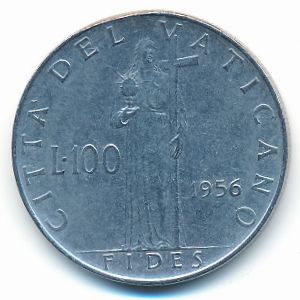 Ватикан, 100 лир (1956 г.)