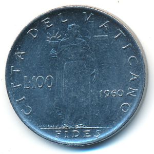 Ватикан, 100 лир (1960 г.)