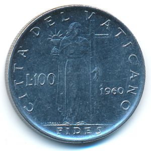 Ватикан, 100 лир (1960 г.)