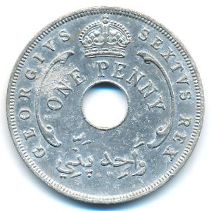 British West Africa, 1 penny, 1951
